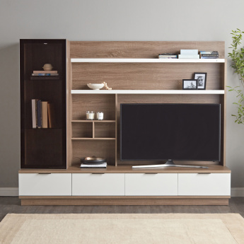 Dublin 4 Drawer Wall Unit With Shelves