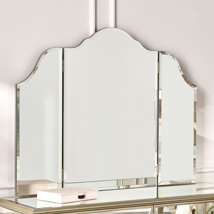 Casablanca Foldable Dresser Mirror Champagne Mirror Glass