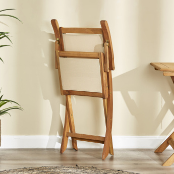Lazy Saturday Foldable Dining Chair Brown Wood
