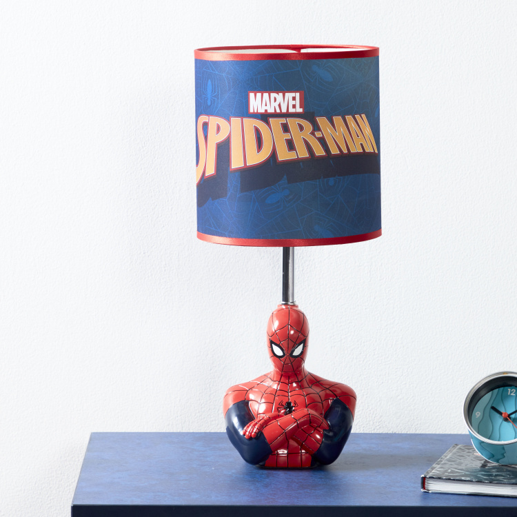 Spiderman Printed 3 Pin Table Lamp Multicolour Ceramic