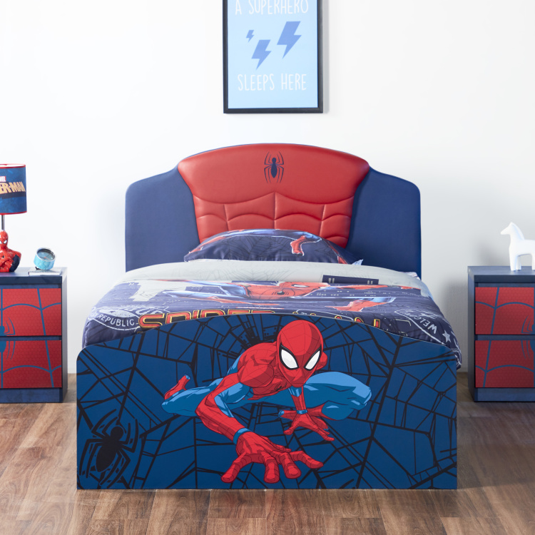 سرير كامل بطبعات سبايدرمان من ديزني 120x200 سم متعدد الألوان