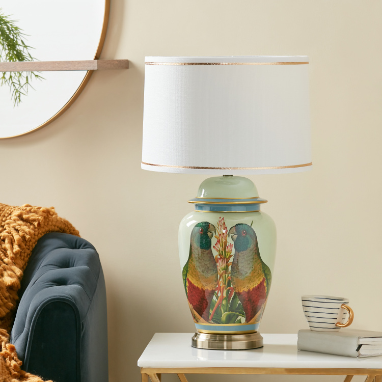 Parakeet Porcelain Table Lamp With, Wayfair Extra Tall Table Lamps